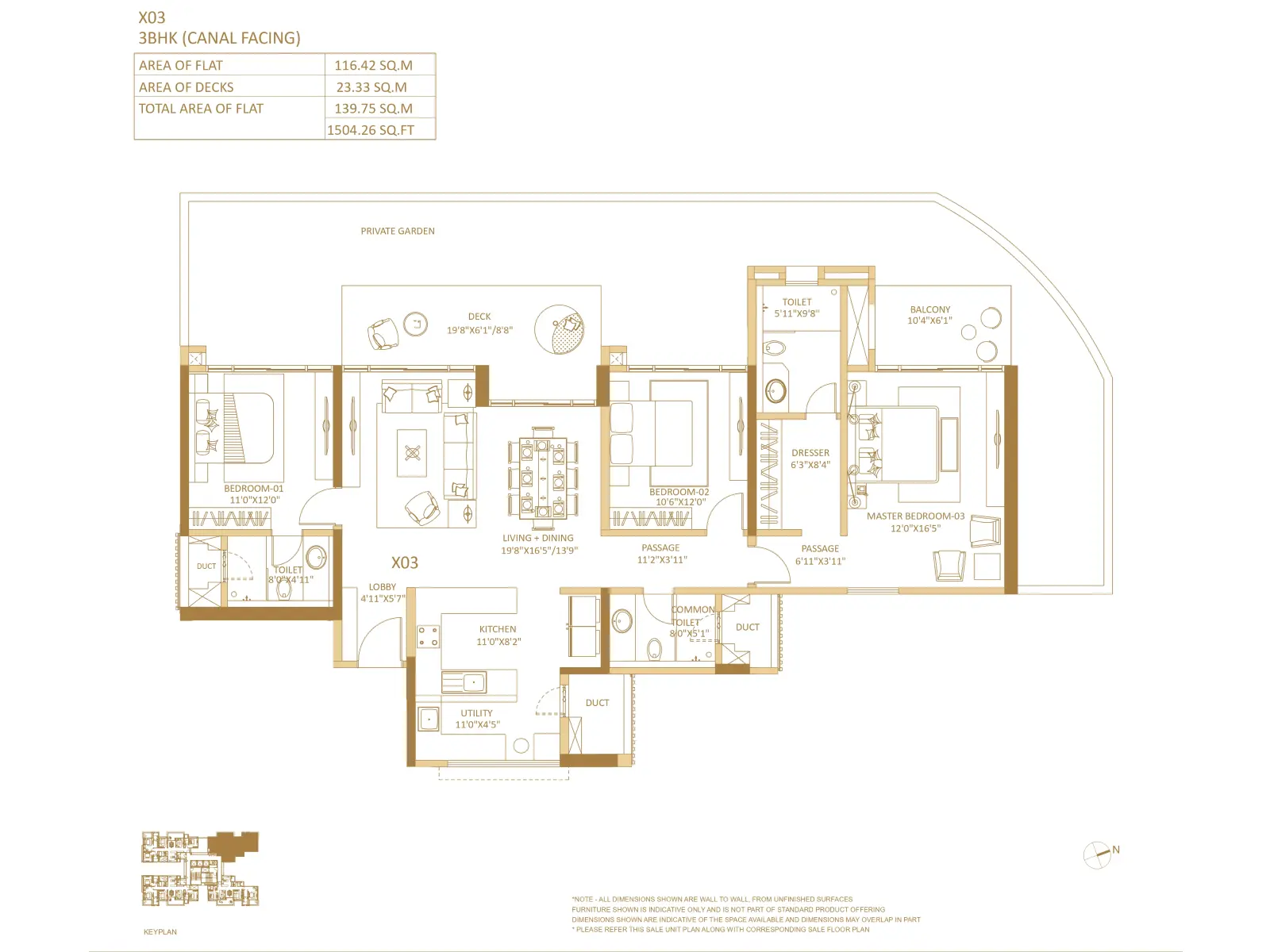 Wildernest at SP Kingstown 3 BHK Luxury Residence Floor Plan