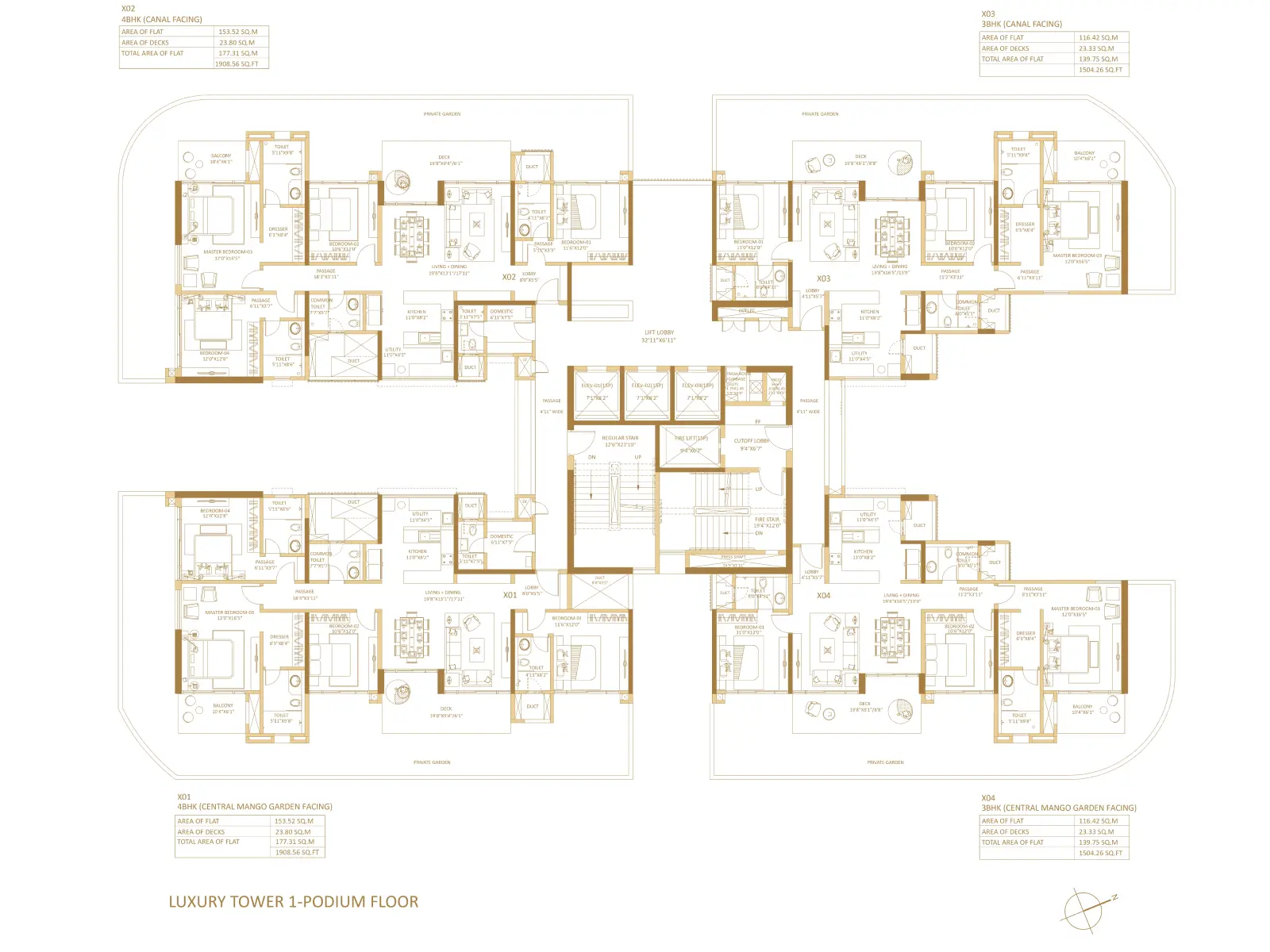 Wildernest at SP Kingstown 4 BHK Sky Residence Floor Plan
